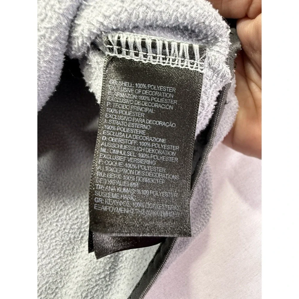 The North Face Men's Gray Fleece 1/4 Zip Logo Mock Neck Pullover Sweatshirt M
